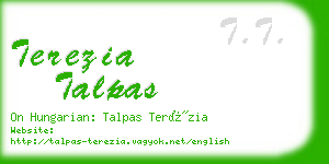 terezia talpas business card